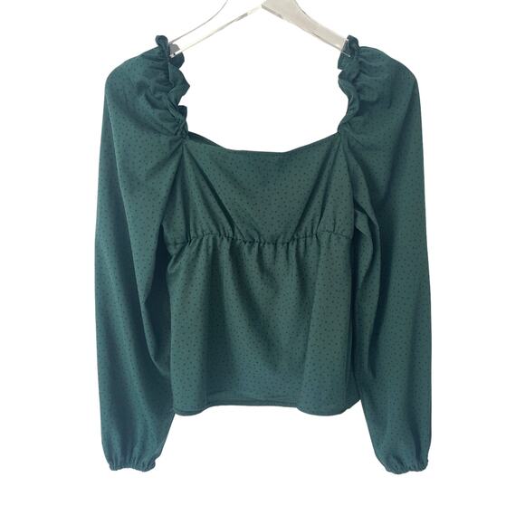 TOPSHOP POLKA DOT PRAIRIE BLOUSE SIZE 6 - Picture 7 of 8